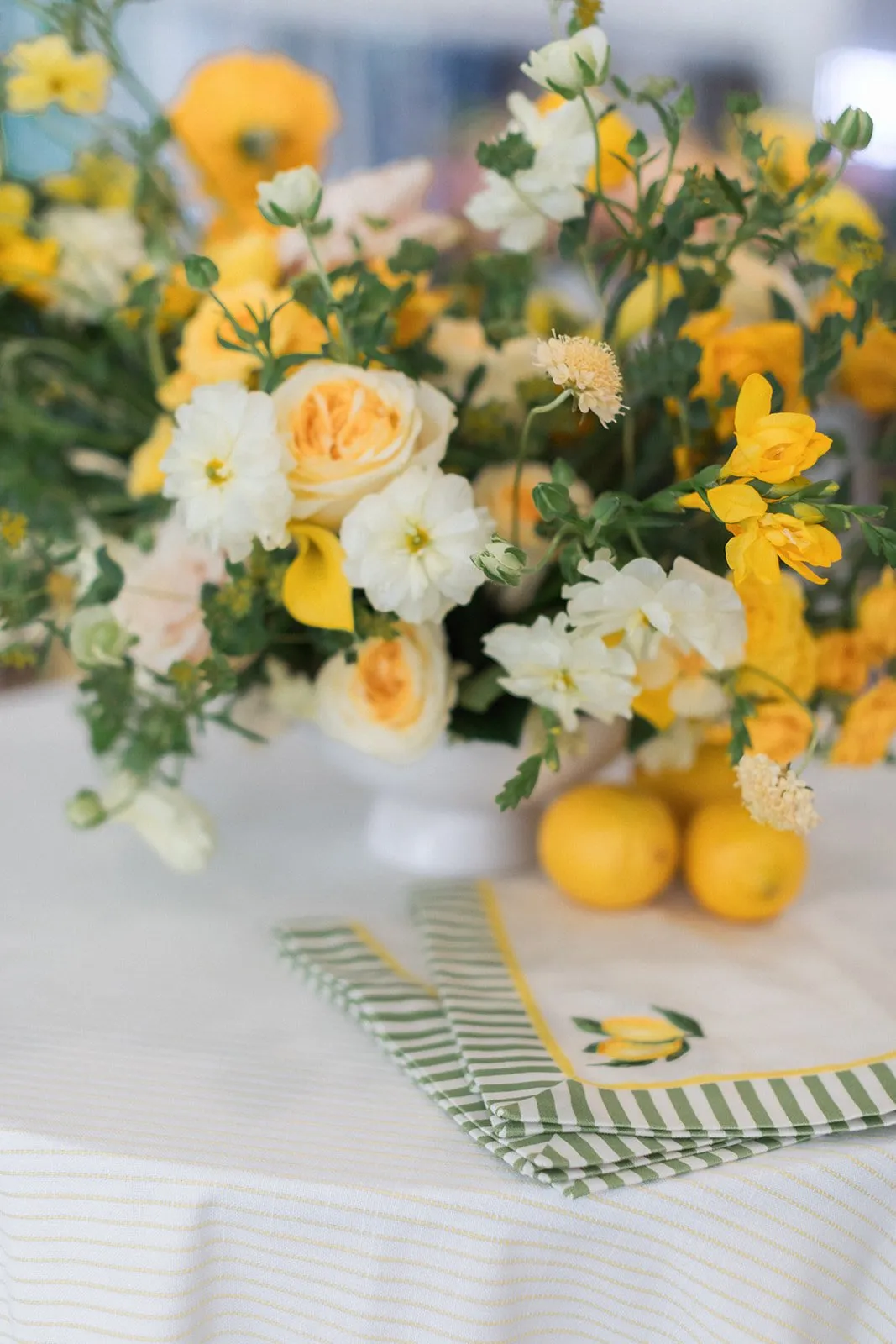 BBJ Tavola summer linen launch floral display
